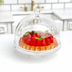 Dollhouse Miniature Strawberry Fruit Tart Display