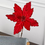 Artificial Red Poinsettia Flower with Clip