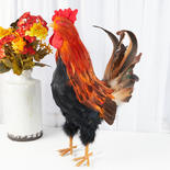Large Natural Feathered Artificial Rooster