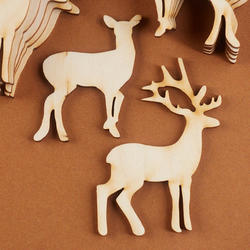 Laser Cut Wood Buck and Doe Deer Cutouts