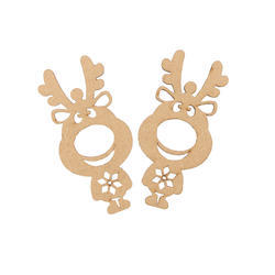 Unfinished Laser Cut Reindeer Cutouts