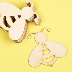 Unfinished Wood Bee Cutouts
