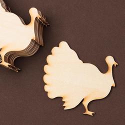 Unfinished Wood Turkey Cutouts