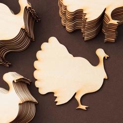 Unfinished Wood Turkey Cutouts