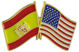 U.S. And Spain Flags Pin