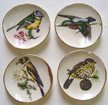 Dollhouse Miniature Bird Plates - 4pcs.