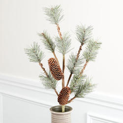 Artificial Frosted Cones and Pine Spray