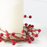 Mixed Red Berry Candle Ring