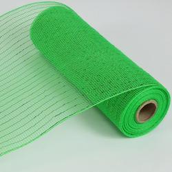 Green Metallic Poly Deco Mesh Ribbon