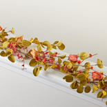 Artificial Autumn Leaf and Chinese Lantern Fall Garland