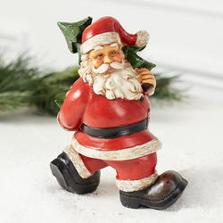 Santa Is Bringing the Tree Figurine