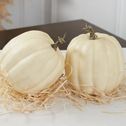 Harvest White Artificial Pumpkins