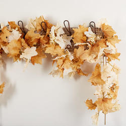 Cream and Brown Artificial Maple Leaf Garland