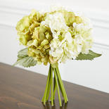 Cream and Green Artificial Hydrangea Bouquet