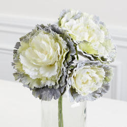 Artificial Frosted Winter Cabbage Plant Bundle