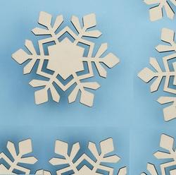 Unfinished Wood Snowflake Cutouts