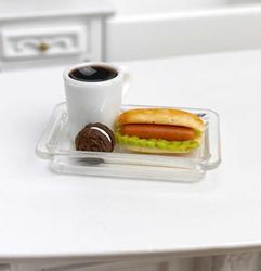 Dollhouse Miniature Sandwich Lunch Plate