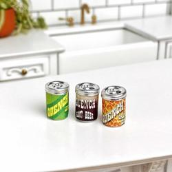 Dollhouse Miniature Quench Soda Cans