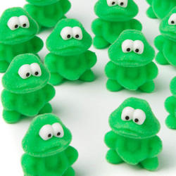 Miniature Flocked Frogs