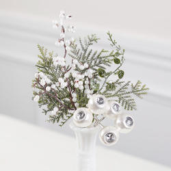 Artificial Frosted Cedar Pine and Winter Berry Pick