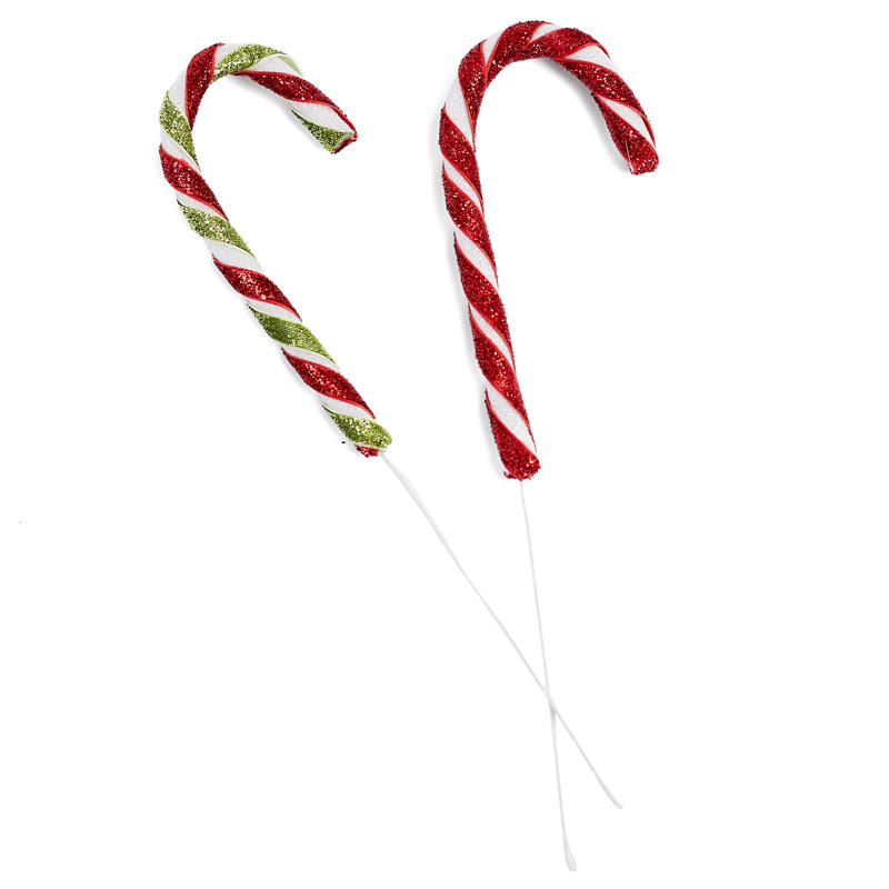 Shimmering Candy Cane Pick - New Seasonal - New Items - Factory Direct ...