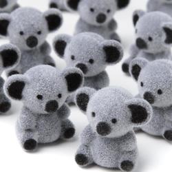 Miniature Flocked Baby Koala Bears