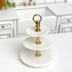 Dollhouse Miniature Three-Tier Dessert Tower
