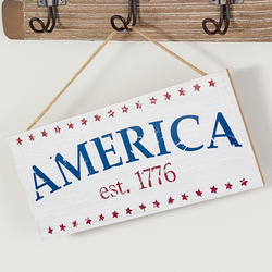 Patriotic America Rustic Sign