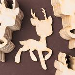 Unfinished Wood Baby Reindeer
