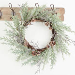 Shimmering Artificial Pine Twig and Pinecone Wreath