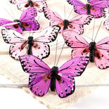 Shades of Purple & Pink Feather Butterflies