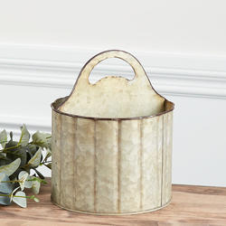 Weathered Tin Bucket with Divider