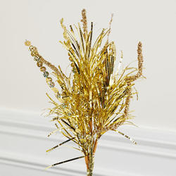 Gold Twisted Sequin and Tinsel Pick