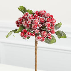 Frosted Red Artificial Hypericum Berry Pick