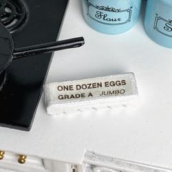 Dollhouse Miniature White Egg Carton