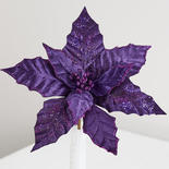 Purple Velvet Poinsettia Stem