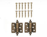 Miniature Antique Brass Hinge Set