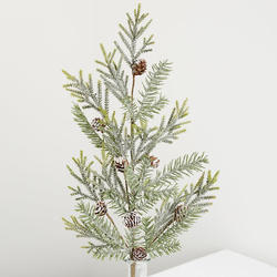 Frosted Artificial Pine with Cones Spray