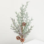 Frosted Artificial Pine with Cones and Twigs Spray