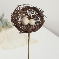 Artificial 5" Twig Nest and Eggs Pick