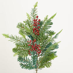 Artificial Mixed Pine and Berries Spray