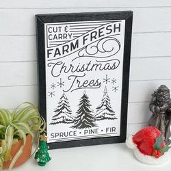 Dollhouse Miniature Farm Fresh Christmas Trees Picture