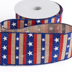 Stars and Stripes Wired Ribbon
