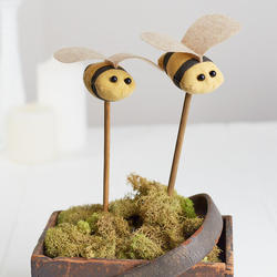 Pair of Rustic Bumble Bees
