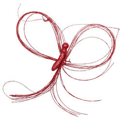 Red Strand Artificial Butterfly