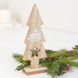 Rustic Snowy Wooden Holiday Tree