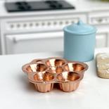 Dollhouse Miniature Round Copper Muffin Pan