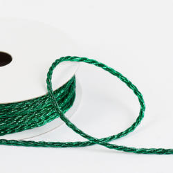 Miniature Green Metallic Twisted Rope Garland