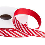 Candy Cane Stripe Holiday Grosgrain Ribbon
