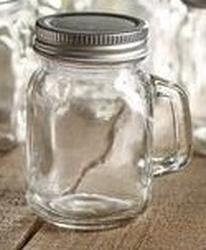 Small Clear Glass Mason Jar Mug